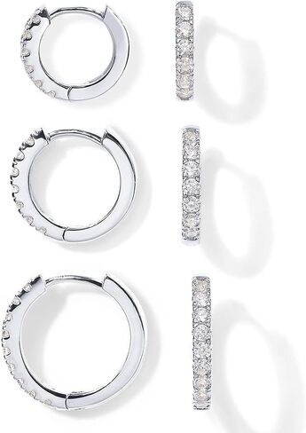 Earrings 18k Real Gold Plated Small Ear Ring Set Huggie Ring Earrings WithCartilage Perforation EarBuckle for Women and men, Small Ring Earrings 8mm, 10mm, 12mm（Rose Golden） in Kuwait