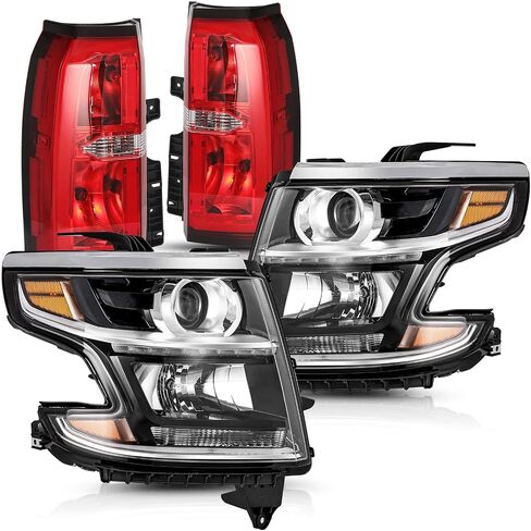 مجموعة LED DRL Tail Light Assembly متوافقة مع 2015 2016 2017 2018 2019 2020 Chevy Tahoe Suburban Leachs الخلفية الخفيفة in Saudi Arabia