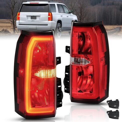 مجموعة LED DRL Tail Light Assembly متوافقة مع 2015 2016 2017 2018 2019 2020 Chevy Tahoe Suburban Leachs الخلفية الخفيفة in Saudi Arabia