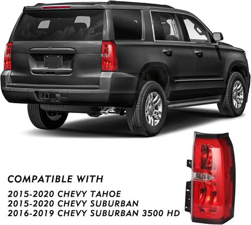 مجموعة LED DRL Tail Light Assembly متوافقة مع 2015 2016 2017 2018 2019 2020 Chevy Tahoe Suburban Leachs الخلفية الخفيفة in Kuwait