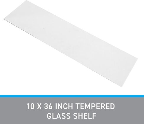 SSWBasics Tempered Glass Shelf - Set of 2, 10" x 36" x 3/16" - Stylish & Sturdy Floating Shelves in Saudi Arabia