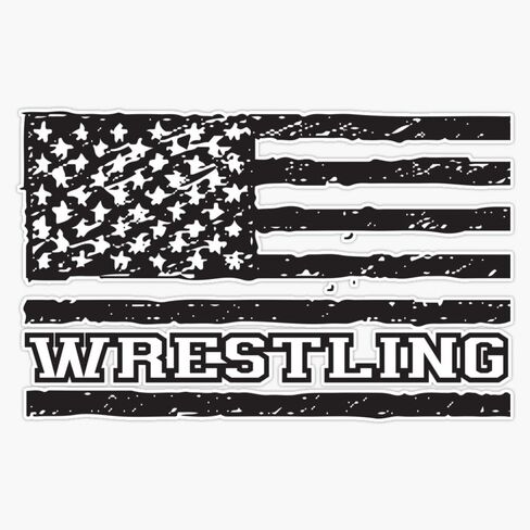 Magnet Cool Wrestling USA Design for Men Women Wrestling Coach Magnet Vinyl Secal Sticker 5 " in Saudi Arabia