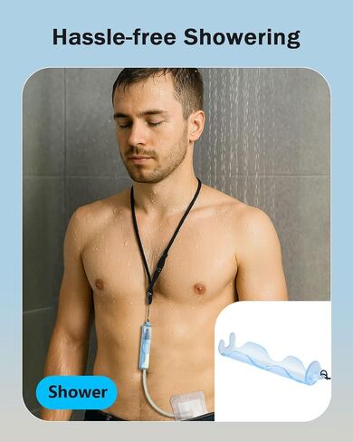 حامل قسطرة PD للاستحمام ، متوافق مع Baxter 5C4482 و 5C4483 ، حامل قسطرة غسيل الكلى القابل للتعديل ، إكسسوارات غسيل الكلى PD آمنة - أسود in Kuwait