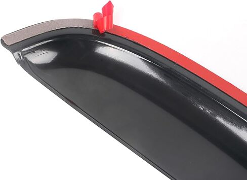 IKON MOTORSPORTS Tape On External Window Visor, Compatible with 1997-1999 Ford F-250 1997-2003 F-150 Standard Cab, Slim Style Dark Smoke Tint Acrylic Shade Rain Sun Guard Wind Vent Air Deflector in Saudi Arabia