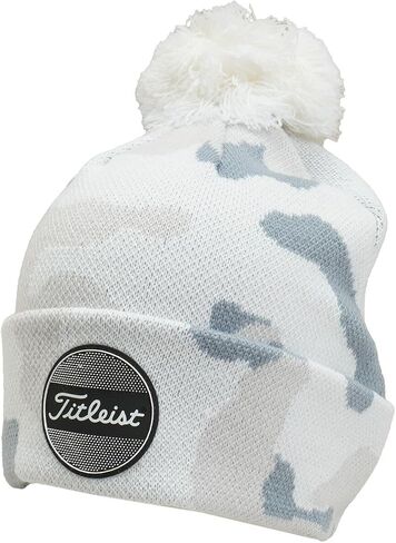 Titleist Boardwalk Pom Pom Golf Beanie White One Size Fits Most in Kuwait