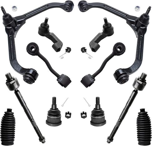 Detroit Axle - Urbrith End 12pc مجموعة تعليق لجيب ليبرتي 2006-2007 ، 2 أذرع التحكم العليا ث/مفاصل الكرة + 2 مفاصل الكرة السفلى + 2 روابط شريط الترجيع + 4 قضبان التعادل ، 2 أحذية ، استبدال in Saudi Arabia