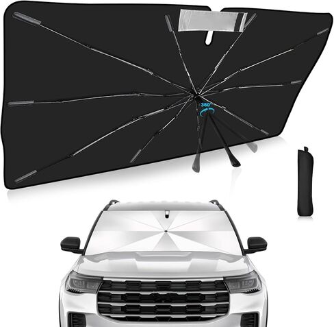 2025 ترقية الزجاج الأمامي الظل الظل مظلة مخصصة ل Ford F150 2015-2023 2024 2025 غطاء سيارة حماية للأشعة فوق البنفسجية قابلة للطي ، ودرع المطر الطوارئ وحماية لوحة القيادة - ملحق تلقائي متين in Kuwait