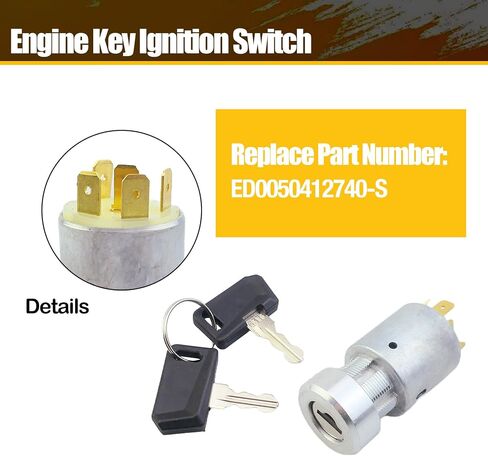 Engine Key Ignition Switch Fit for Kohler Diesel for Lombardini Engines Replaces ED0050412740-S in Saudi Arabia