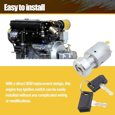 Engine Key Ignition Switch Fit for Kohler Diesel for Lombardini Engines Replaces ED0050412740-S in Saudi Arabia