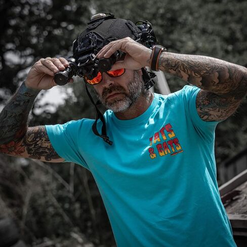 Combat Iron Men's Graphic T-Shirt | Tats and Gats| Cotton-Poly Blend | Athletic Fit, Tagless Comfort in Saudi Arabia