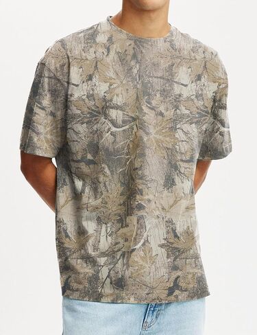 Camo Shirt for Men Camouflage Hunting Print Short Sleeve Crewneck Box Fit T-Shirt Mens Casual Performance Tee in Saudi Arabia