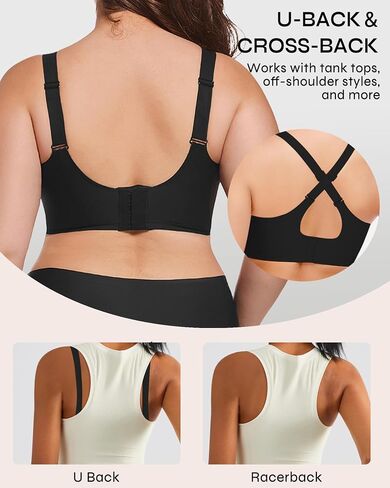 Womens Wireless Bras Mesh Seameliess Married for Barge Bust Coverage Full Pose Up لا ملابس داخلية كل يوم حمالات كل يوم in Kuwait