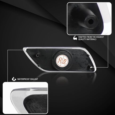 AutoZensation متوافق مع Ford Focus 2000-2005 ، مساكن أسود Clear Lens Side Marker Lights ، L+R مجموعة زوج in Saudi Arabia