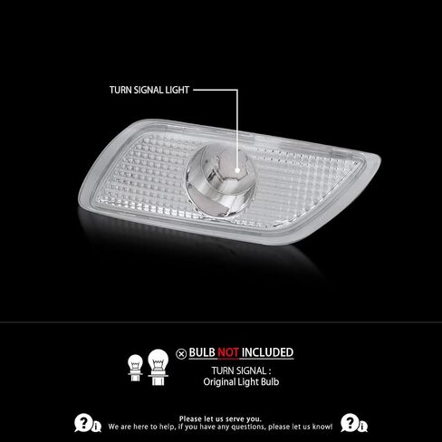 AutoZensation متوافق مع Ford Focus 2000-2005 ، مساكن أسود Clear Lens Side Marker Lights ، L+R مجموعة زوج in Saudi Arabia