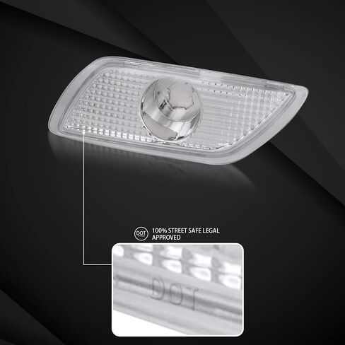 AutoZensation متوافق مع Ford Focus 2000-2005 ، مساكن أسود Clear Lens Side Marker Lights ، L+R مجموعة زوج in Saudi Arabia