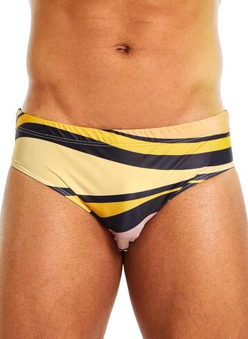 MIZOK Mens Swim Briefs Fashion Print Style Swimwear Sexy Swimsuits Bathing Suit in Saudi Arabia