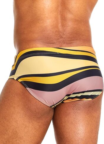 MIZOK Mens Swim Briefs Fashion Print Style Swimwear Sexy Swimsuits Bathing Suit in Saudi Arabia