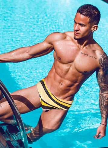 MIZOK Mens Swim Briefs Fashion Print Style Swimwear Sexy Swimsuits Bathing Suit in Saudi Arabia