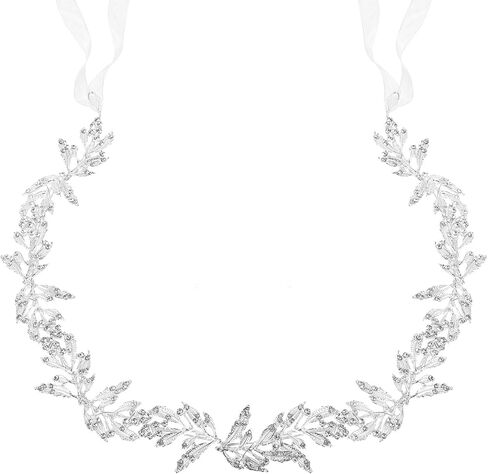 Kesyoo Metal Leaf Bridal Belt Wedding Crystal Bress Bett Belt Bridal Caist Percy Beautiful Associed (Golden) in Saudi Arabia
