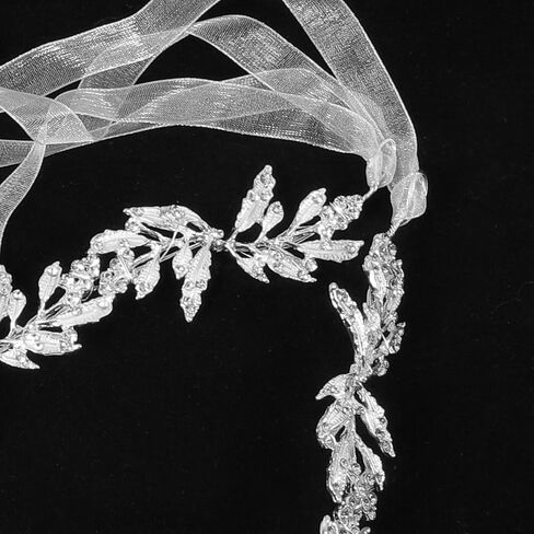 Kesyoo Metal Leaf Bridal Belt Wedding Crystal Bress Bett Belt Bridal Caist Percy Beautiful Associed (Golden) in Saudi Arabia