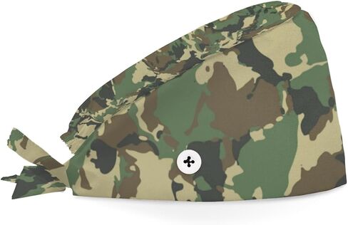 Tavisto Bouffant Scrub Caps Printed Working Surgical Cap 3d Butterfly Nurse Hats with Buttons and Sweatband Adjustable in Saudi Arabia