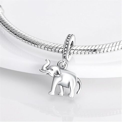 925 Sterling Silver Charm For Bracelet Elephant Animal Charms Bead For Women Jewelry Gifts in Saudi Arabia