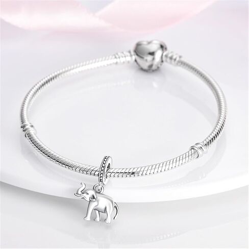 925 Sterling Silver Charm For Bracelet Elephant Animal Charms Bead For Women Jewelry Gifts in Saudi Arabia