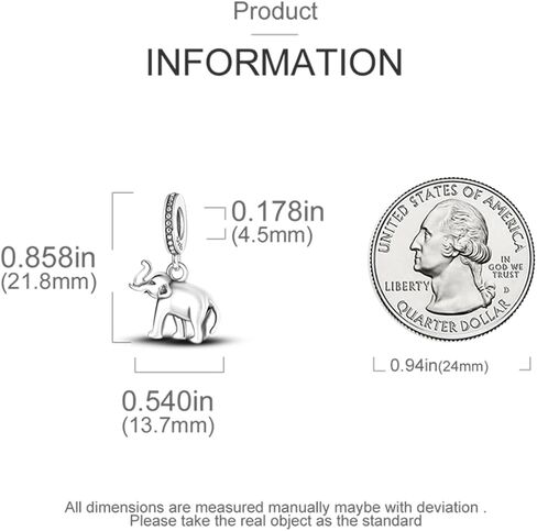 925 Sterling Silver Charm For Bracelet Elephant Animal Charms Bead For Women Jewelry Gifts in Saudi Arabia