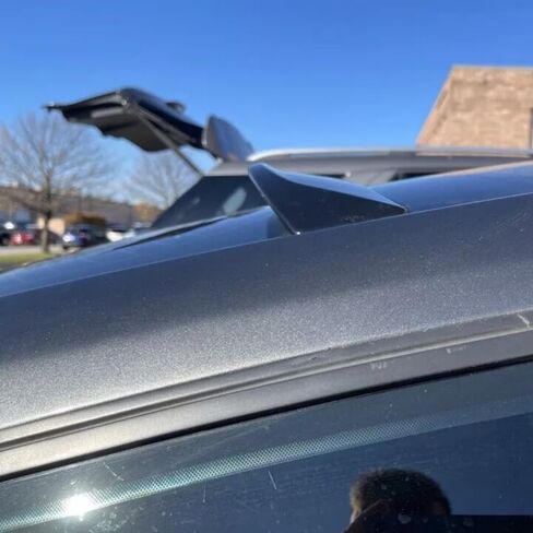 Rear Window Roof Spoiler Visor Wing Fits for Ford Mustang Coupe EcoBoost/GT/ V6/ Mach 1/ GT Premium/Bullitt 2015-2024 2025 Gloss Black V-Style Lip Exterior Accessories in Saudi Arabia