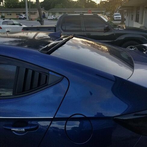Rear Window Roof Spoiler Visor Wing Fits for Ford Mustang Coupe EcoBoost/GT/ V6/ Mach 1/ GT Premium/Bullitt 2015-2024 2025 Gloss Black V-Style Lip Exterior Accessories in Saudi Arabia