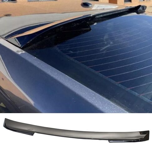 Rear Window Roof Spoiler Visor Wing Fits for Ford Mustang Coupe EcoBoost/GT/ V6/ Mach 1/ GT Premium/Bullitt 2015-2024 2025 Gloss Black V-Style Lip Exterior Accessories in Saudi Arabia