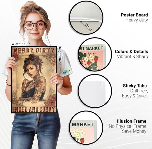 ديكور غرفة HK Studio Funny W. Hut Juniors الرائع - ديكور الغرفة Y2K للمسكن وغرفة نوم المراهقين 12 بوصة × 16 بوصة in Kuwait