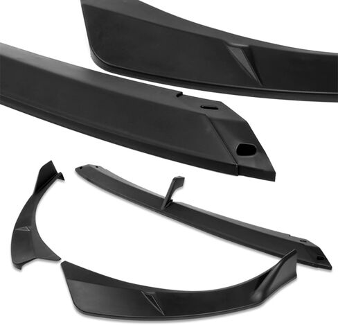 Q1-Tech ، 9pcs الأمامية المصدّة الأمامية الشفاه والتنورة الجانبية الناشر المتوافق مع 2019-2024 Mazda 3 Hatchback / 5DR فقط ، Abron Lip Air Body Kit Spoilter ABS (مطلية باللون الأسود) in Saudi Arabia