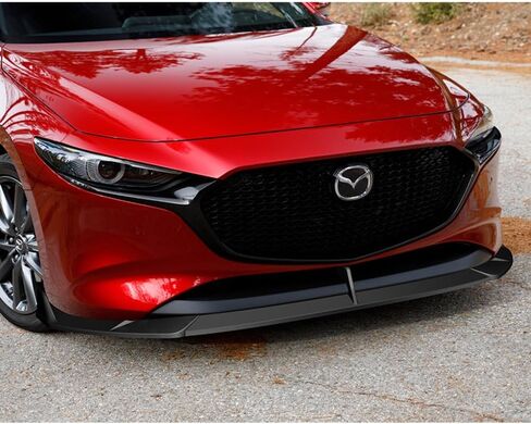 Q1-Tech ، 9pcs الأمامية المصدّة الأمامية الشفاه والتنورة الجانبية الناشر المتوافق مع 2019-2024 Mazda 3 Hatchback / 5DR فقط ، Abron Lip Air Body Kit Spoilter ABS (مطلية باللون الأسود) in Saudi Arabia