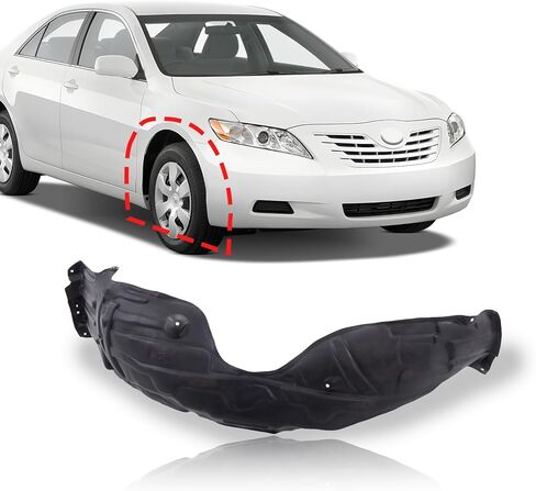 CarPartsDepot Front Fender Liner Passenger Right Side Inner Panel Splash Guard Shield Compatible for Camry Sedan 2007-2011 SE LE XLE CE Hybrid Base in Saudi Arabia