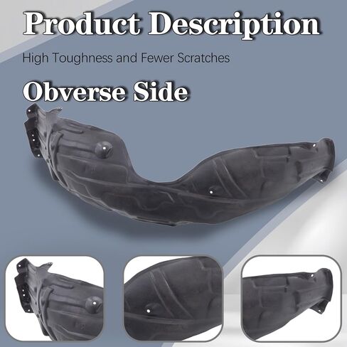 CarPartsDepot Front Fender Liner Passenger Right Side Inner Panel Splash Guard Shield Compatible for Camry Sedan 2007-2011 SE LE XLE CE Hybrid Base in Saudi Arabia