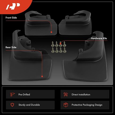 A-Premium Set of 4PCS Mud Flaps Splash Guards Mudguards Mudflaps Compatible with Toyota 100 Series Land Cruiser,1998-2007, Sport Utility, Black Color, Front LH RH and Rear LH RH in Saudi Arabia