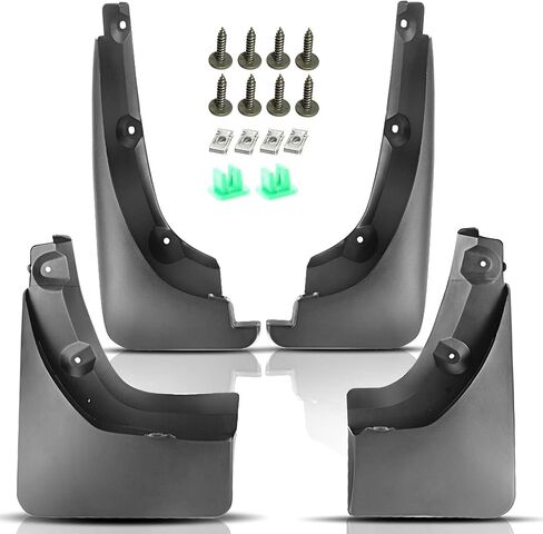 YHTAUTO Set of 4 Mud Flaps Splash Guards Accessories Replacement for Toyota RAV4 2006-2012 Sport Utility, with Factory Fender Flares, Front and Rear LH RH, Black in Saudi Arabia