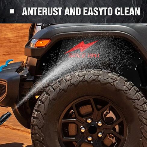 لجيب JL JL Front Inner Fender Liner متوافق مع 2018 2019 2020 2021 2022 2023 2024 Jeep Wrangler JL Jlu & Gladiator JT 2/4 Doors ، Bolt-On Well Liners Protect Off-Road Protection in Kuwait