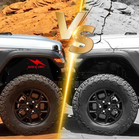 لجيب JL JL Front Inner Fender Liner متوافق مع 2018 2019 2020 2021 2022 2023 2024 Jeep Wrangler JL Jlu & Gladiator JT 2/4 Doors ، Bolt-On Well Liners Protect Off-Road Protection in Kuwait