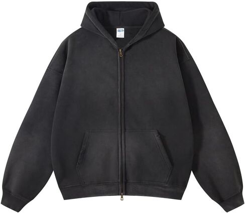 Men Oversized Hoodies Vintage Cotton Casual Hooded Sweatshirt with Pocket Teens Pullover Unisex in Saudi Arabia
