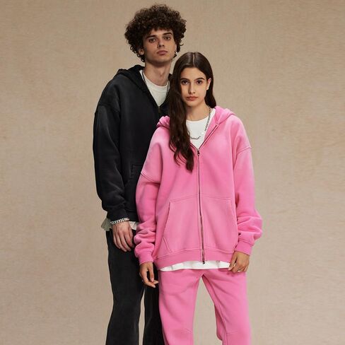 Men Oversized Hoodies Vintage Cotton Casual Hooded Sweatshirt with Pocket Teens Pullover Unisex in Saudi Arabia