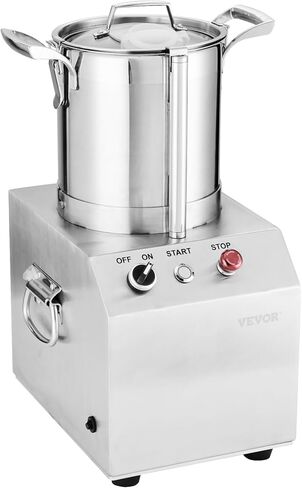 VEVOR Food Processor & Vegetable Chopper, 4.3 Quart Food-Grade Stainless Steel Food Processor Chopper with 2 Extra S-Curve Blades, Multifunctional for Chopping Vegetables, Fruit, Grains, Nuts in Kuwait