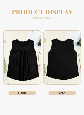 Eytino Plus Size Tank Tops for Women Sleeveless Crew Neck Summer Casual Loose Tee Shirts(1X-5X) in Saudi Arabia