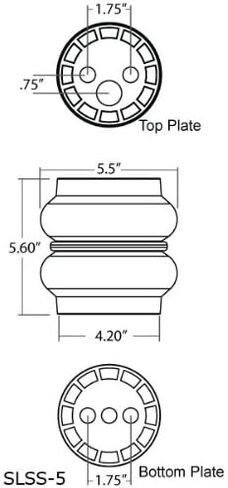 SS-5 Air Bag Spring 1/2" Port 250 PSI Custom Suspension 2 Pack in Saudi Arabia