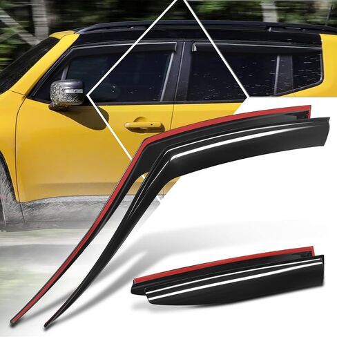 4Pcs Car Window Visors Rain Sun Guard Deflector Compatible with 15-23 Jeep Renegade,Glossy Smoked Black in Saudi Arabia