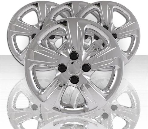 Set of 4 15" 5 Spoke Wheel Covers for Chevrolet Spark LS 2019-2022 - Chrome in Saudi Arabia