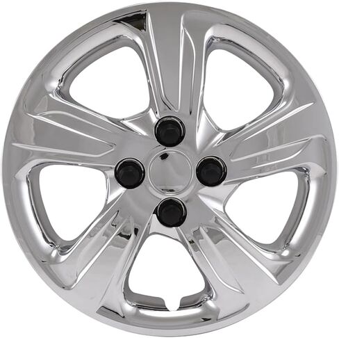 Set of 4 15" 5 Spoke Wheel Covers for Chevrolet Spark LS 2019-2022 - Chrome in Saudi Arabia