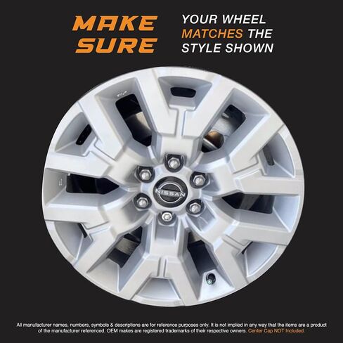 17 "جلود العجلة السوداء اللامع متوافقة مع Nissan Frontier SV (2022-2024) | in Kuwait