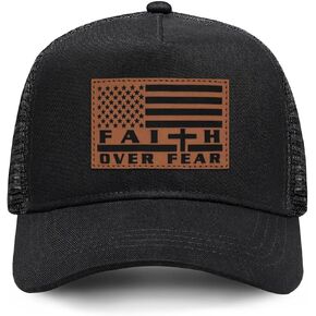 Jesus Hat Christian Gifts for Men American Flag Hats Faith Over Fear Hat Fathers Day Christmas Birthday Gifts for Friend in Kuwait